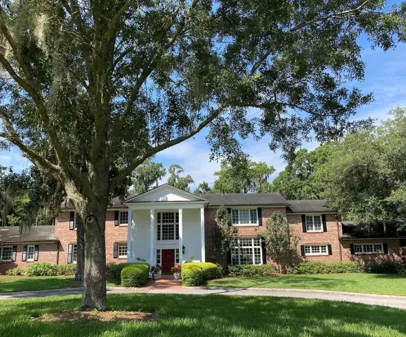 Photo of university house entrance